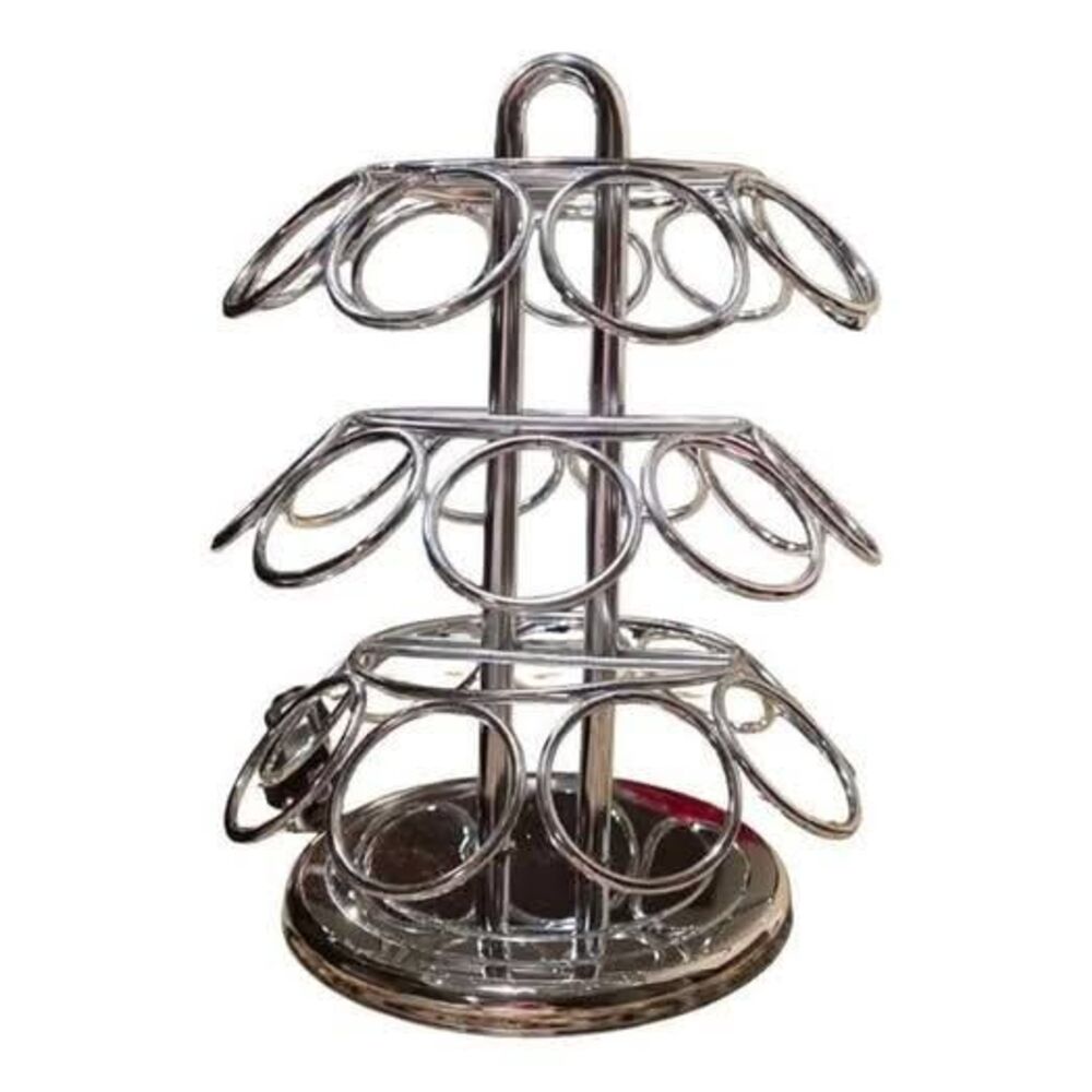 Chrome Rotating 3-Tier Spice Rack - Picture 1 of 1